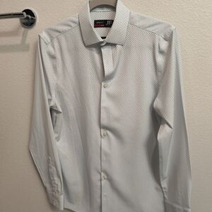 J. Ferrar Slim Stretch Dress Shirt Button Down Long Sleeve Men 14-14.5 32-33